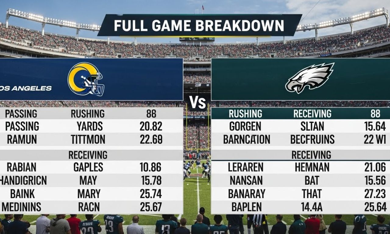 Los Angeles Rams vs Philadelphia Eagles match player stats