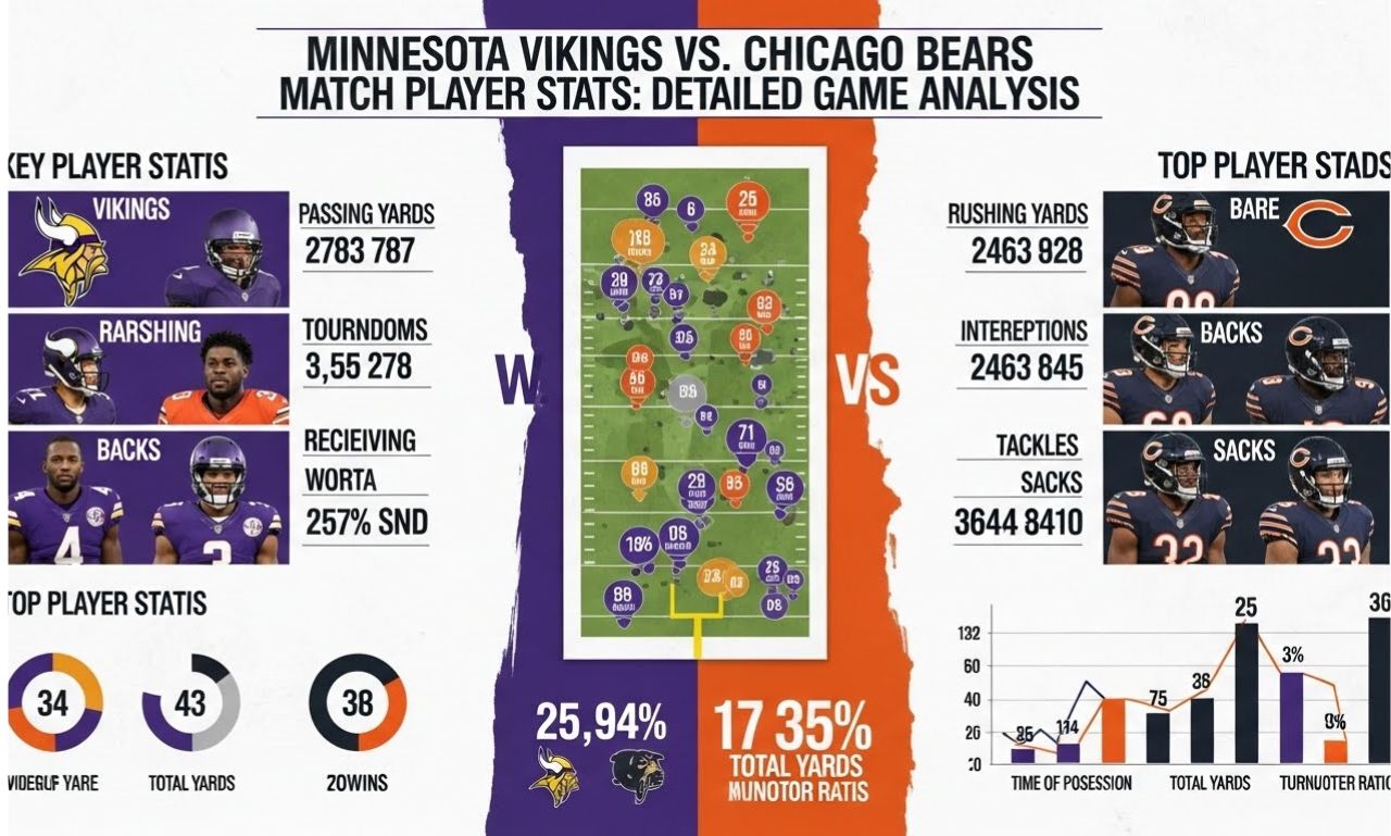 Minnesota Vikings vs Chicago Bears match player stats