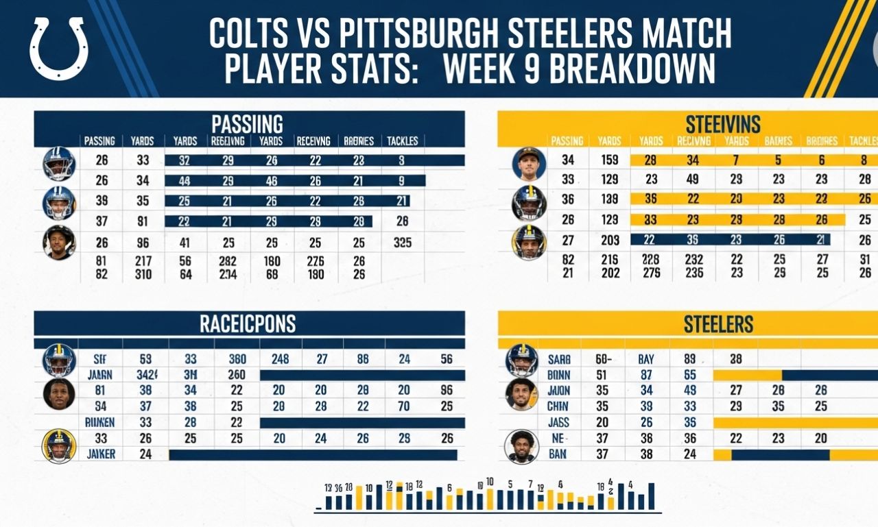 colts vs pittsburgh steelers match player stats