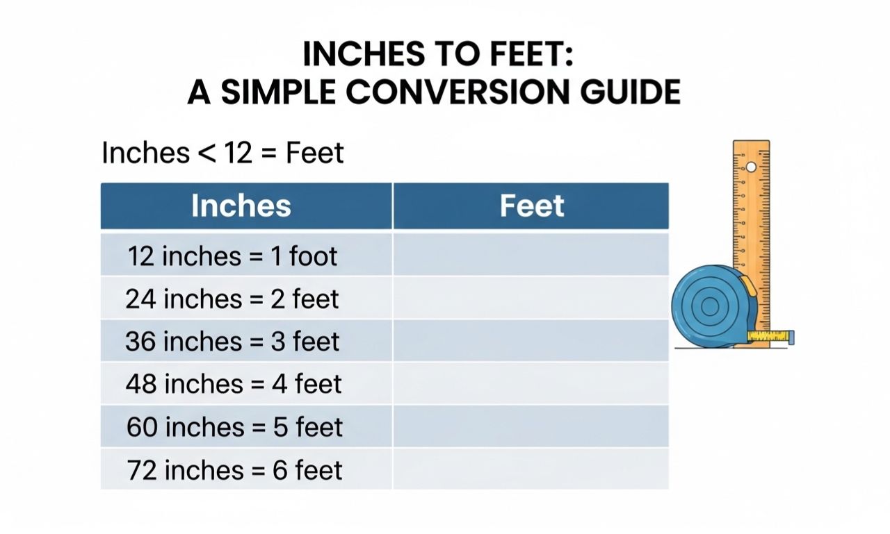 convert inches to feet