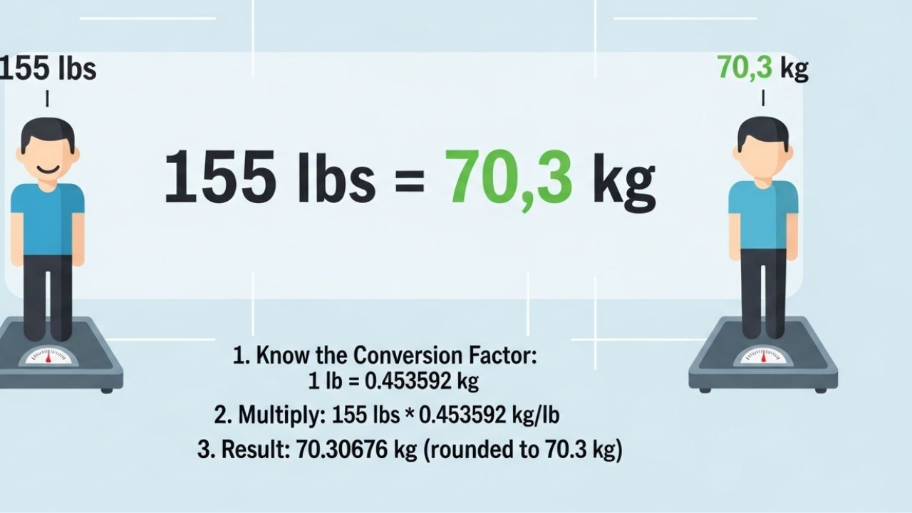 155 lbs en kg