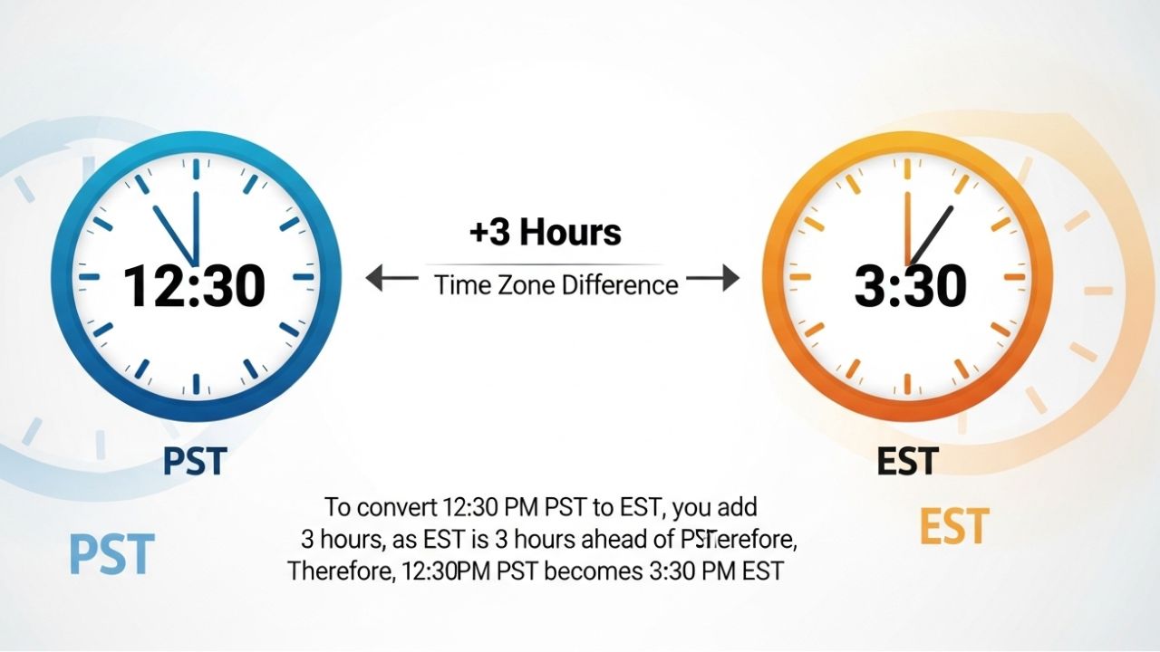 12:30 PST to EST